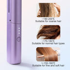 Meneflix Portable Mini Hair Straightener Cordless Rechargeable Hot Comb