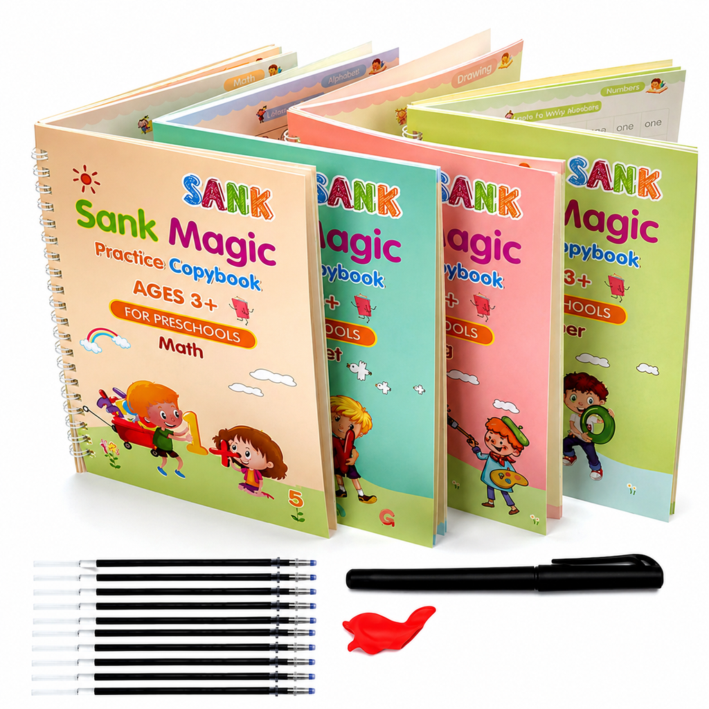 Magic Practice Copybook (4 Book + 10 Refill)