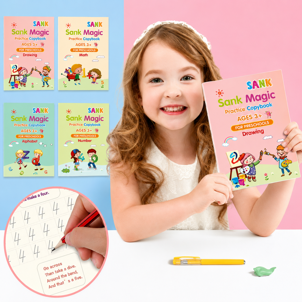 Magic Practice Copybook (4 Book + 10 Refill)